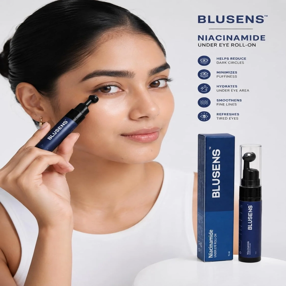 BLUSENS Niacinamide Under Eye Roll On – 15ml - Image 2