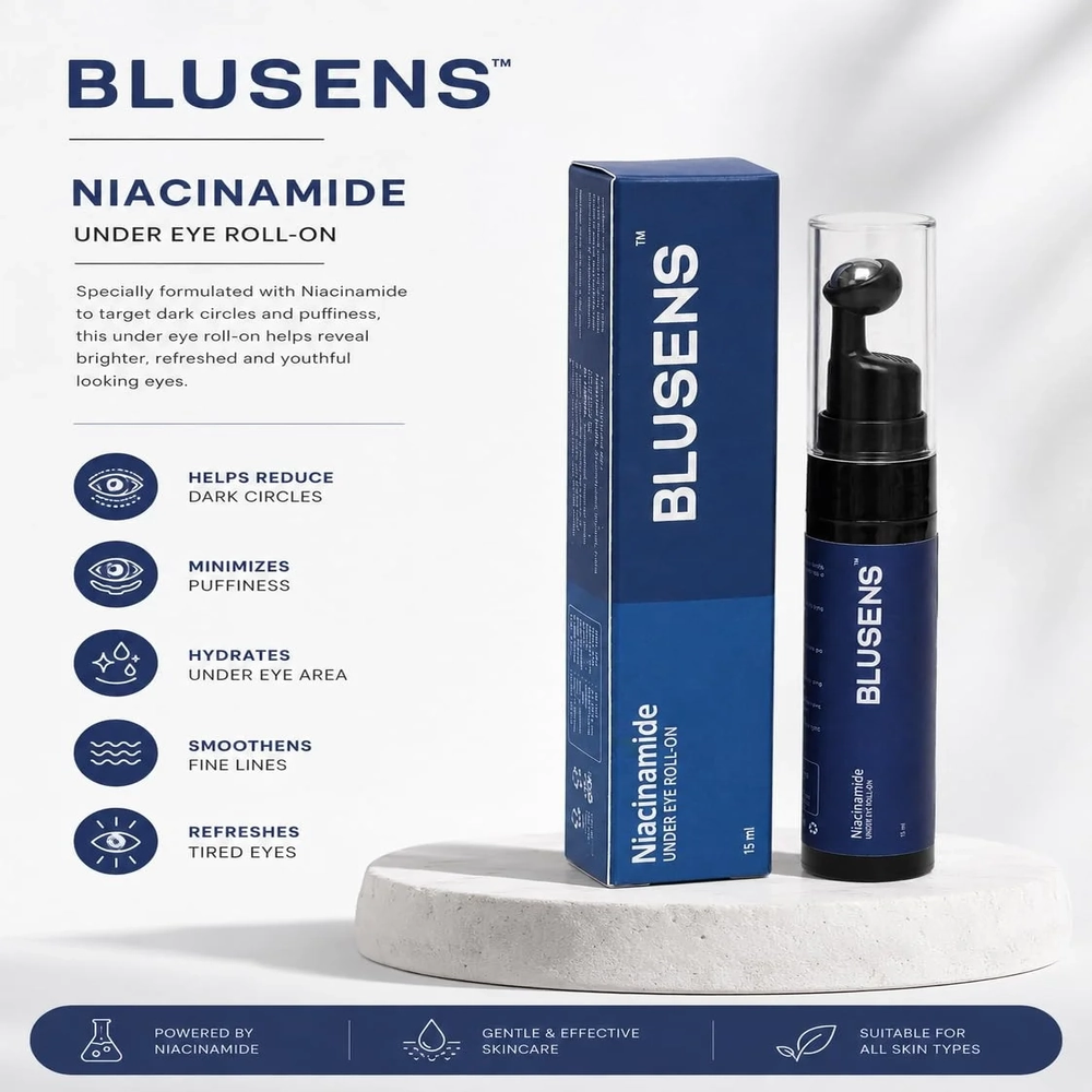 BLUSENS Niacinamide Under Eye Roll On – 15ml - Image 4
