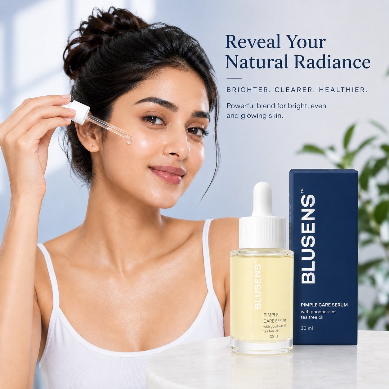 BLUSENS Pimple Care Serum with goodness of tea tree oil – 30ml - Image 2
